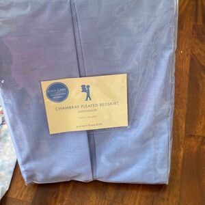 Pottery Barn kids twin chambray bed skirt